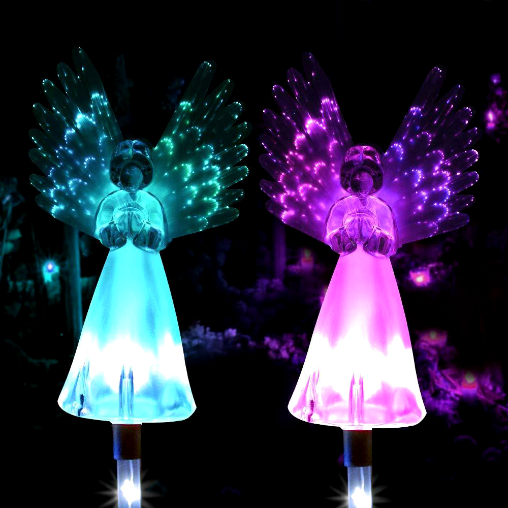Outdoor Yard Power Stake - Solar Angel Stake Lights Solar Powered