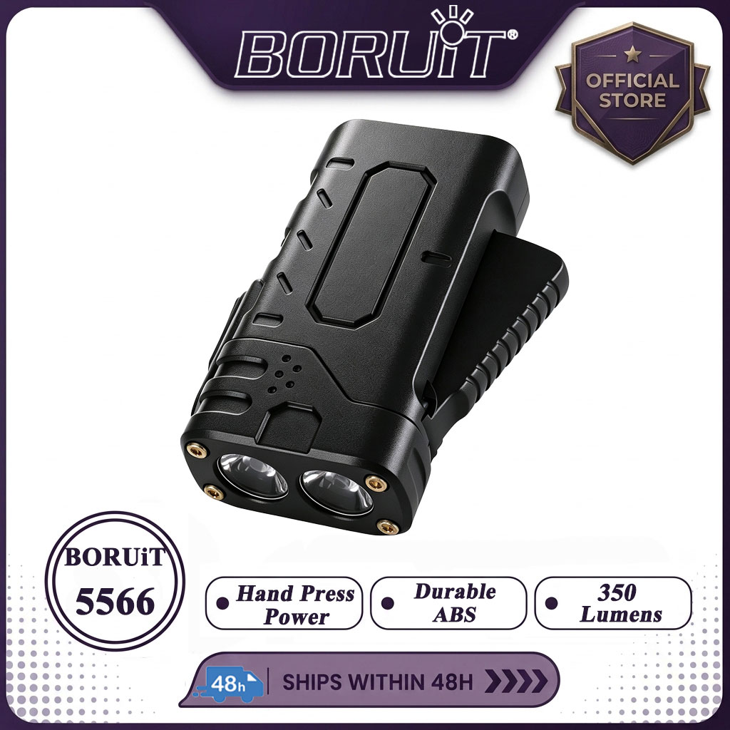Outdoor Power Reno - BORUIiT Hand Crank EDC LED Flashlight