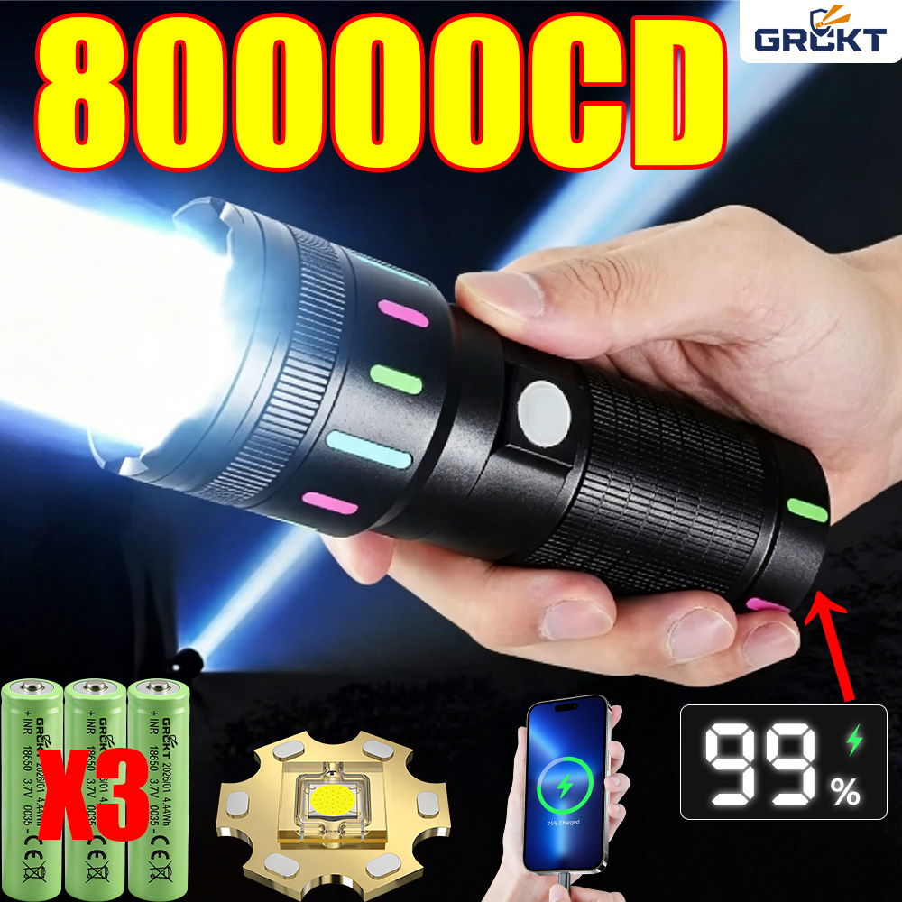 Outdoor Power Reno - 80000CD Most Powerful LED Flashlight High