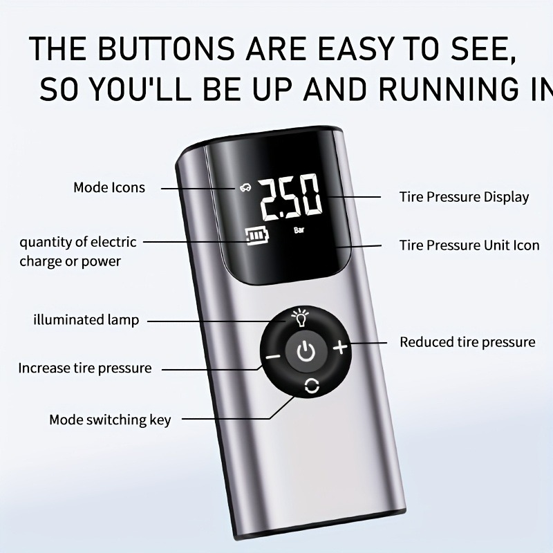 Portable Car Air Pump Tire Inf - Air Compressor Portable review and price