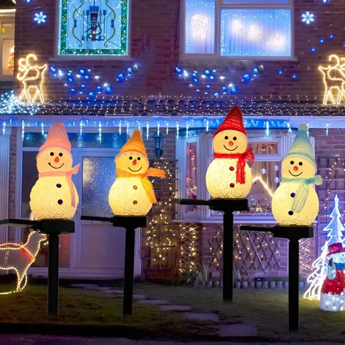LED Snowman Solar Garden Light - Outdoor Yard Power Stake review and price