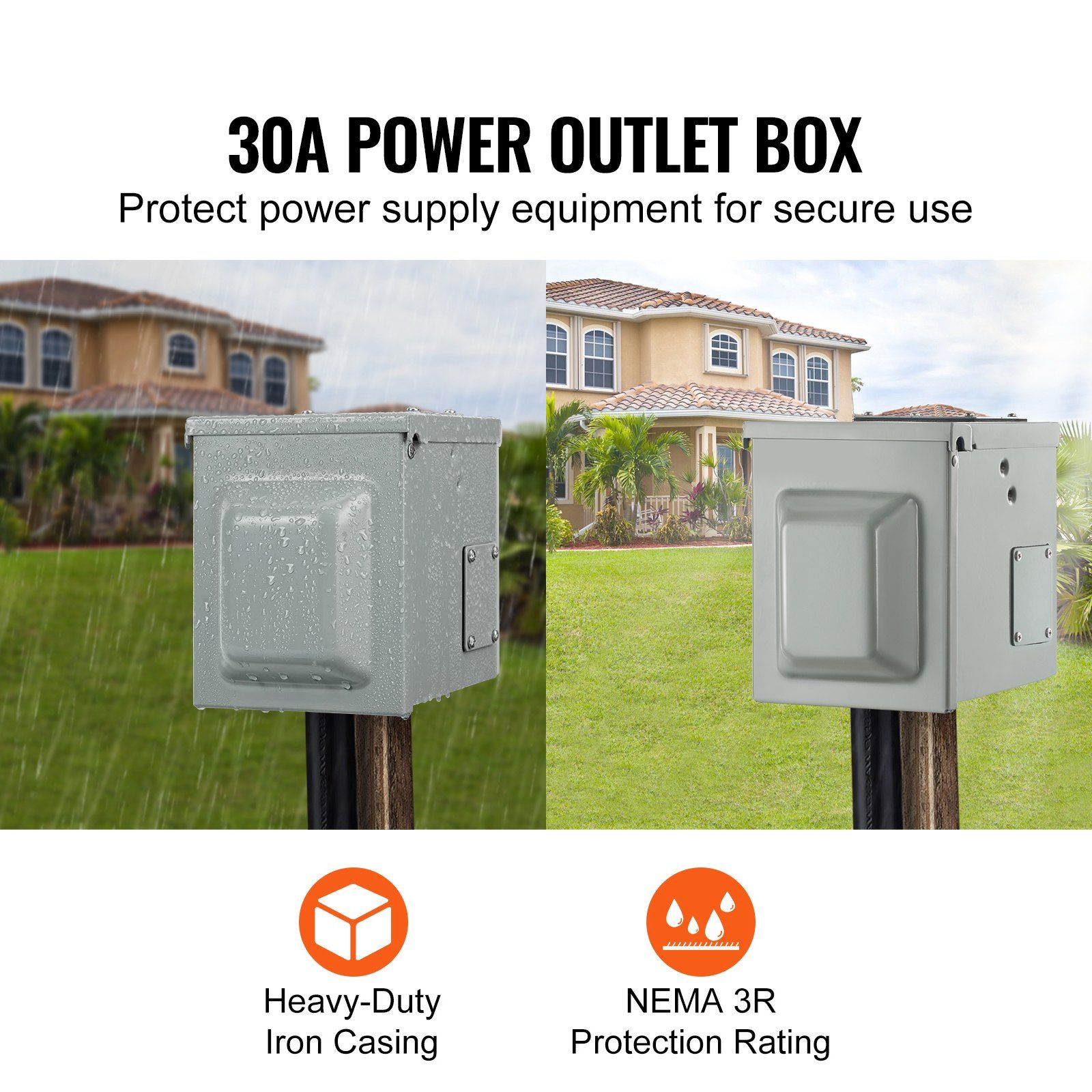 For UL Standards Tested 30 Amp - Outdoor Power Receptacle Box review and price