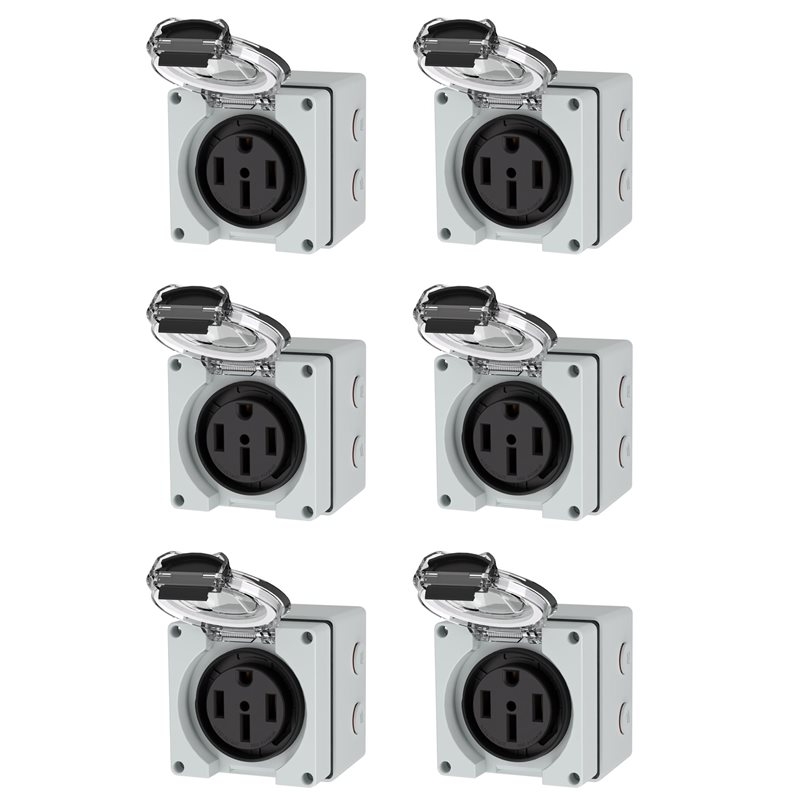 ABLK 6X 50Amp Power Outlet Box - Outdoor Power Receptacle Box review and price