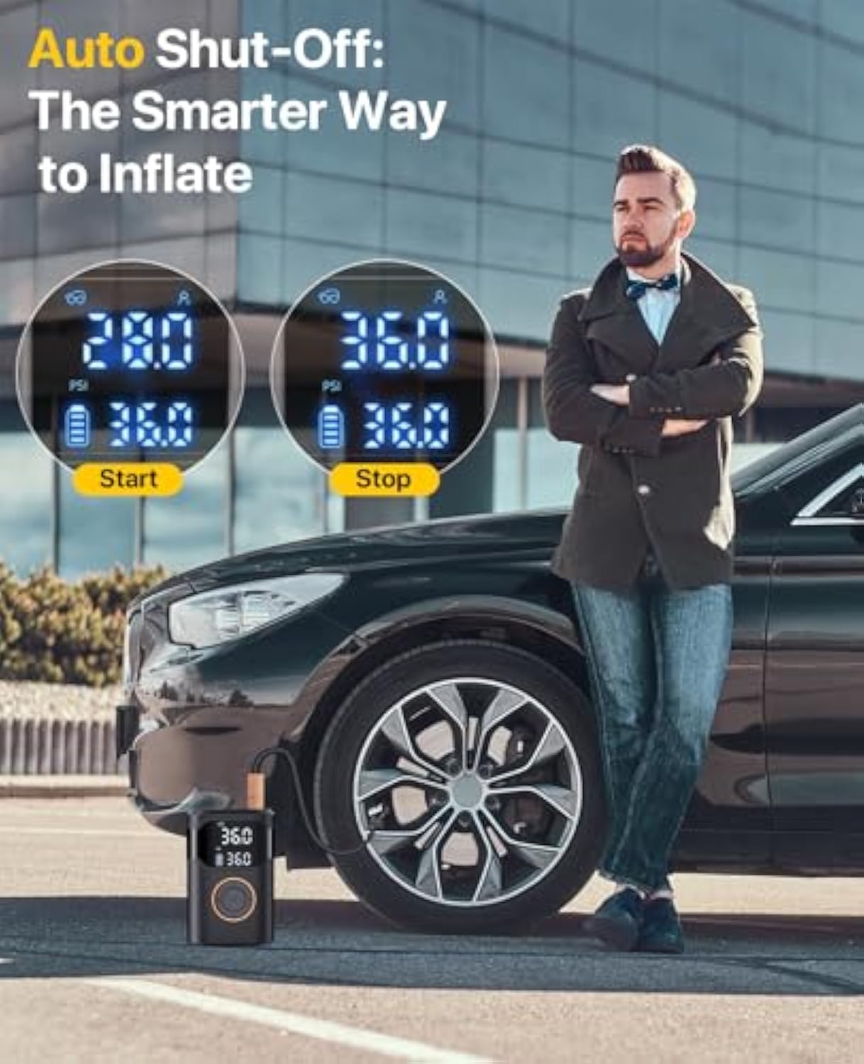 Automatic Rechargeable Electri - Air Compressor Portable review and price