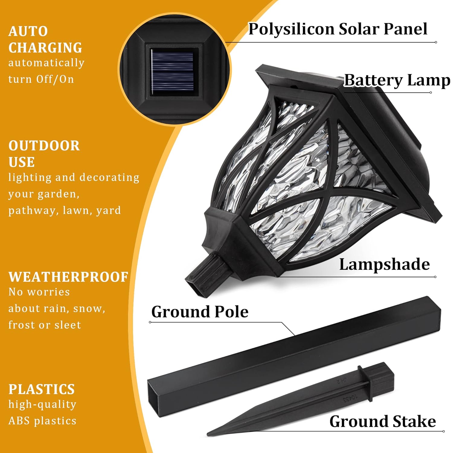 1-8PCS Solar Powered Outdoor G - Outdoor Yard Power Stake review and price