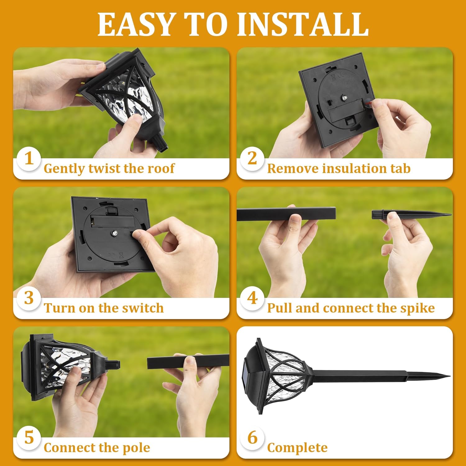 1-8PCS Solar Powered Outdoor G - Outdoor Yard Power Stake review and price