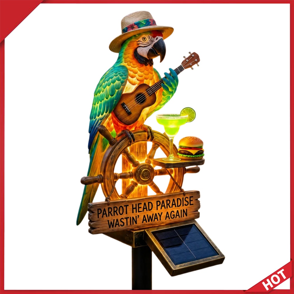 Solar-Powered Outdoor Parrot S - Outdoor Yard Power Stake review and price