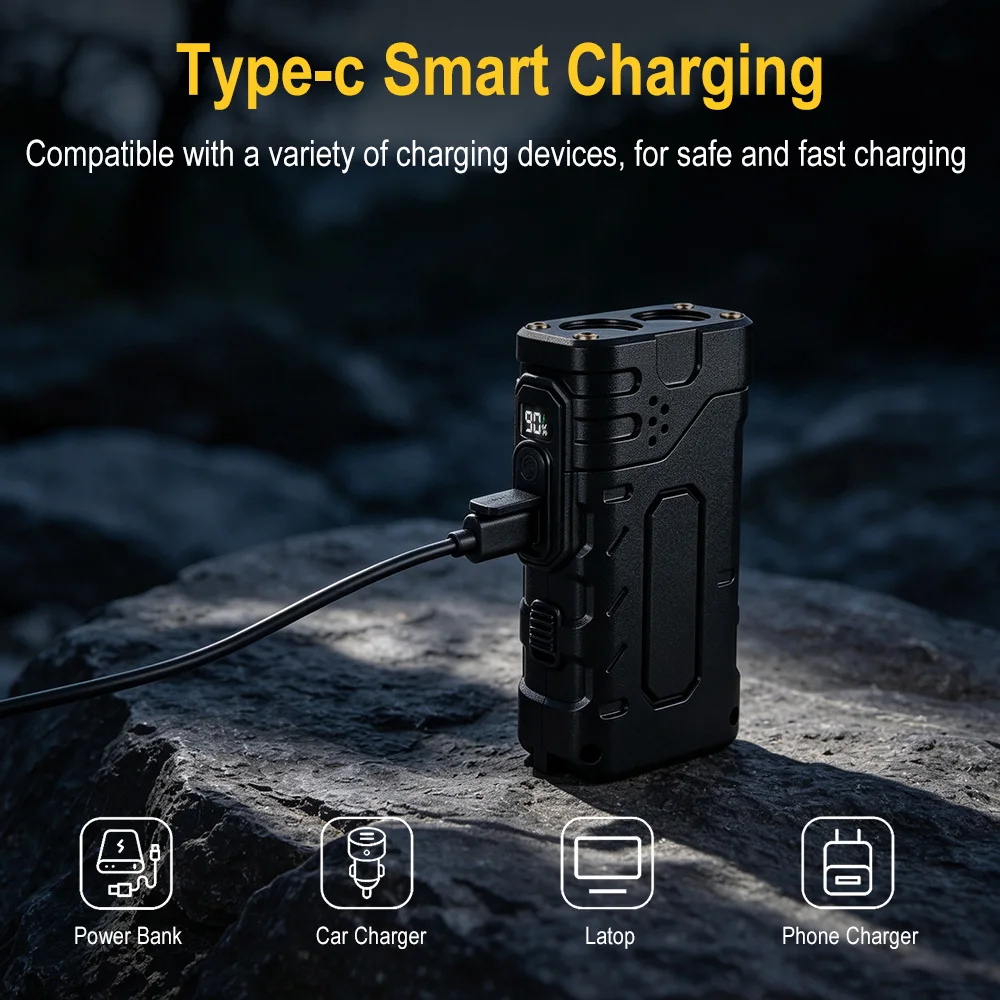 BORUIiT Hand Crank EDC LED Fla - Outdoor Power Reno review and price