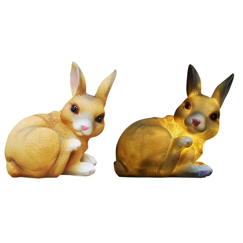 Solar Powered Resin Rabbit Gar - Outdoor Yard Power Stake review and price