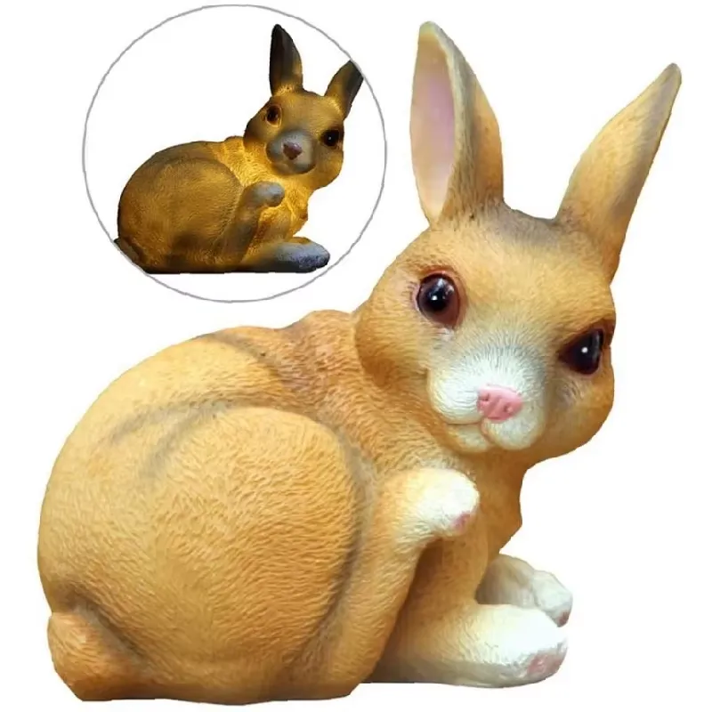 Solar Powered Resin Rabbit Gar - Outdoor Yard Power Stake review and price